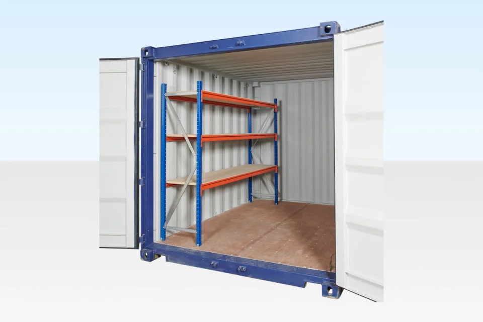Adjustable, Heavy Duty Three Tier Container Racking (Single Bay) - Image 4