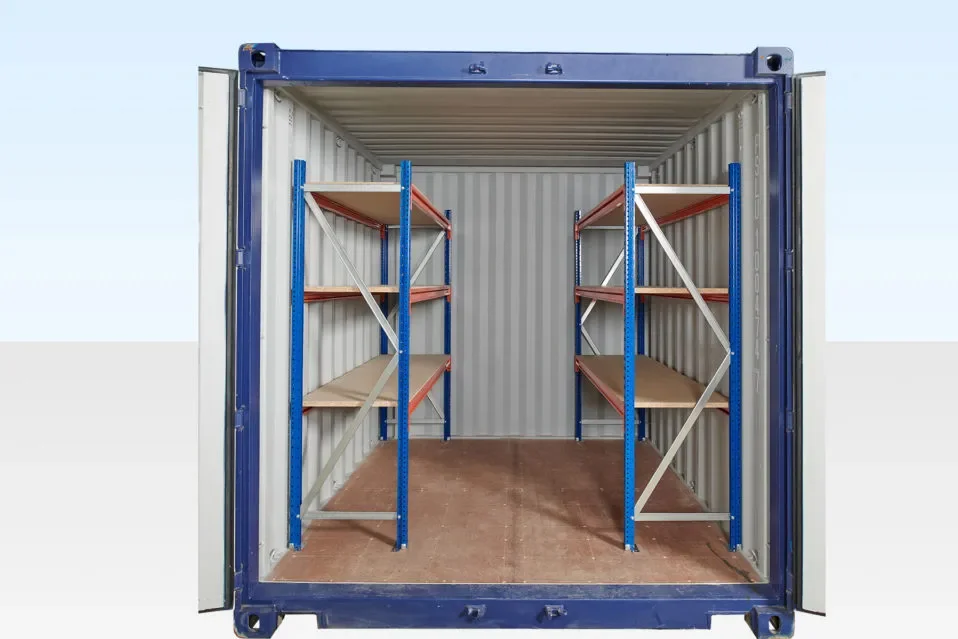 Adjustable, Heavy Duty Three Tier Container Racking (Single Bay)