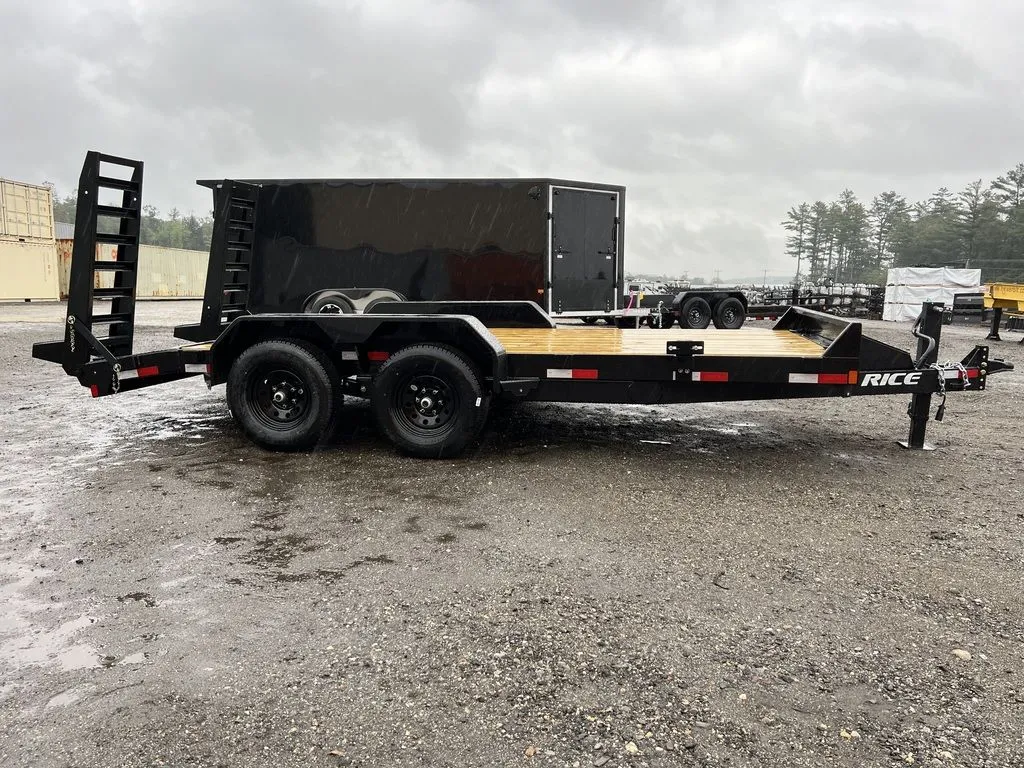 2024 Rice Trailers 7×16 10K Equipment Hauler w/D-Rings, Spare Mount, & Toolbox - Image 7