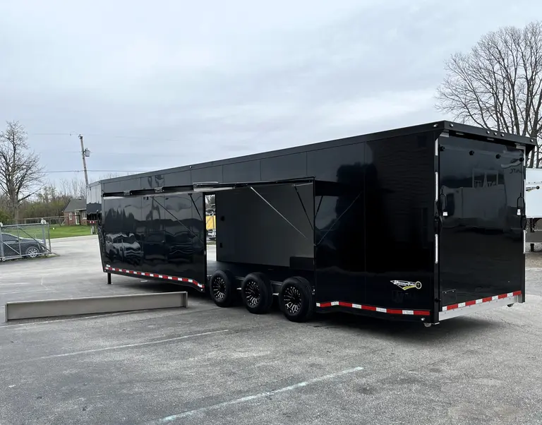 44 ft. Aluminum ATC ROM 500 Gooseneck Car Hauler, Premium Escape Door, LOADED Reduced Save $15k 4551 - Image 2