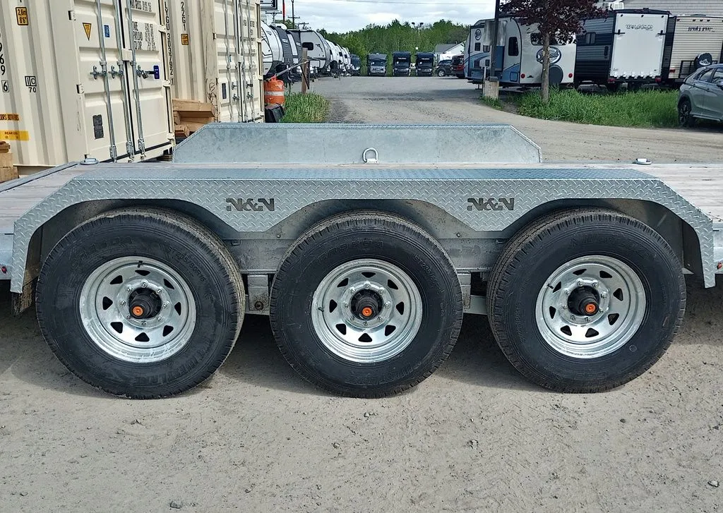 2024 N&N Trailers 7×20+3 Galvanized 22.5K Lowpro Equipment Trailer w/HD Full Width Ramps - Image 5