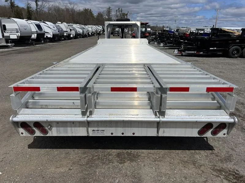 2024 Alum Line Trailers 8.5×24 13K Aluminum Gooseneck w/Flip-Over Ramps - Image 13