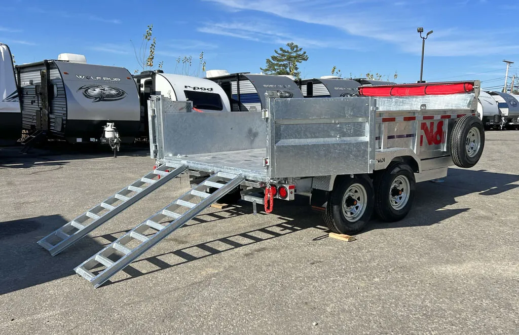 2024 N&N Trailers 7×14 14K Galvanized Hydraulic Dump w/Ramps, 2-Way Spreader Gate, Tarp Kit - Image 21