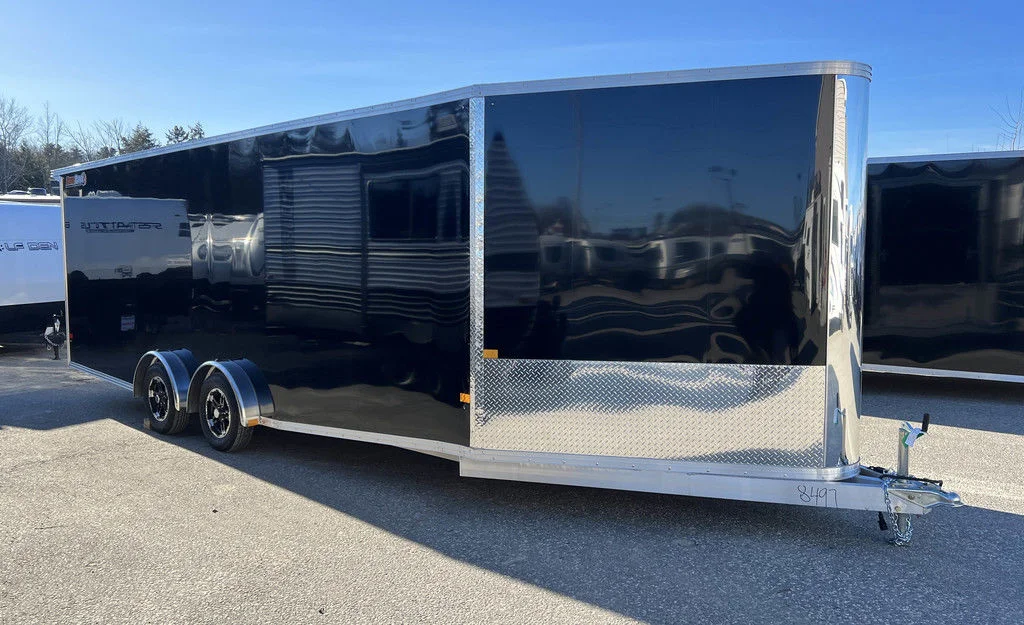 2024 Sno Pro 7.5×22 Aluminum 4-Place Drive In/Out w/Extra Height, Mats & Guides, Canopy - Image 3