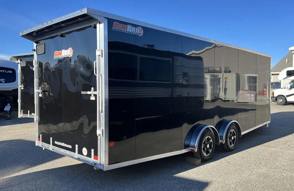 2024 Sno Pro 7.5×22 Aluminum 4-Place Drive In/Out w/Extra Height, Mats & Guides, Canopy - Image 22