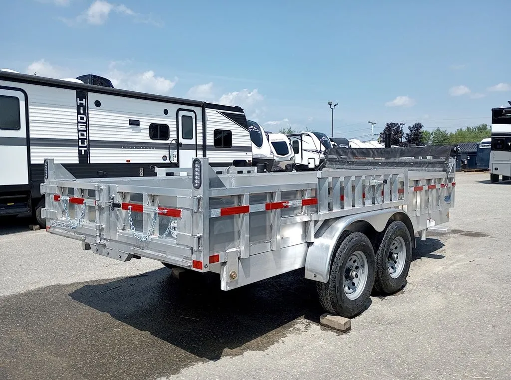 2025 Mission Trailers 7×16 14K Aluminum Hydraulic Dump w/Ramps, HD D-Rings, Barn Doors, Tarp Kit - Image 16