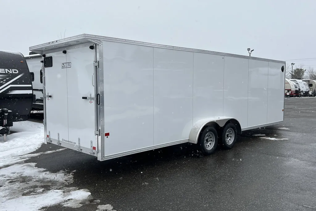 2024 E-Z Hauler 7×24 Aluminum 4-Place Drive In/Out w/Tapered Ramps, Rear Canopy - Image 22
