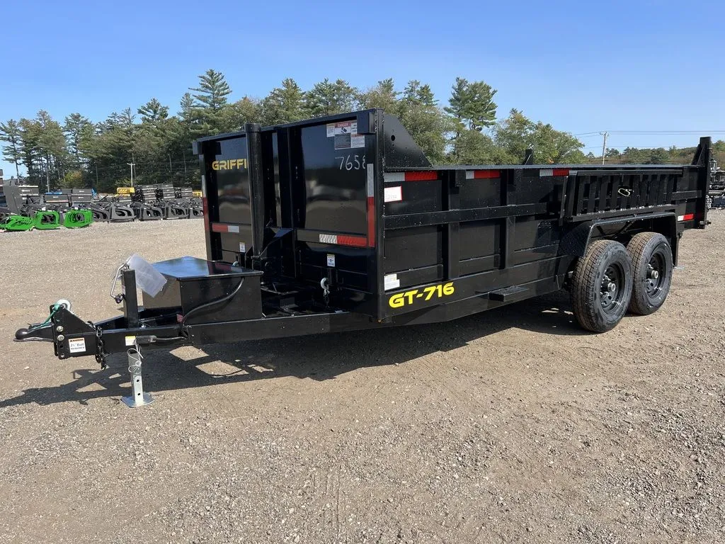 2024 Griffin Trailers 7×16 14K Telescopic Dump Trailer w/Ramps & Spare Tire Mount - Image 22