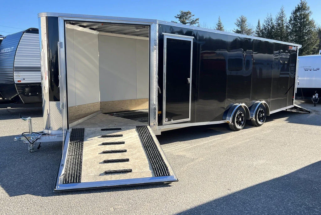 2024 Sno Pro 7.5×22 Aluminum 4-Place Drive In/Out w/Extra Height, Mats & Guides, Canopy - Image 4