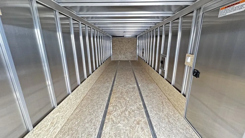 2024 E-Z Hauler 7×24 Aluminum 4-Place Drive In/Out w/Tapered Ramps, Rear Canopy - Image 15