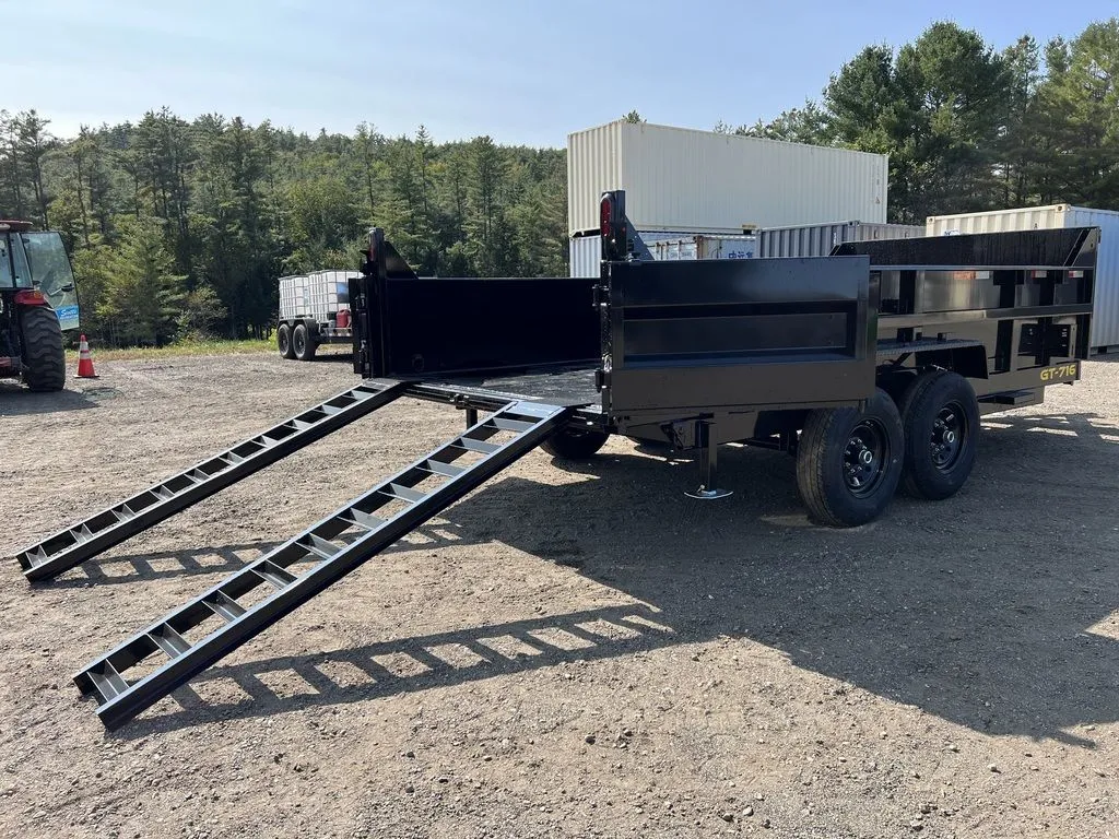 2024 Griffin Trailers 7×16 14K Telescopic Dump Trailer w/Ramps & Spare Tire Mount - Image 15