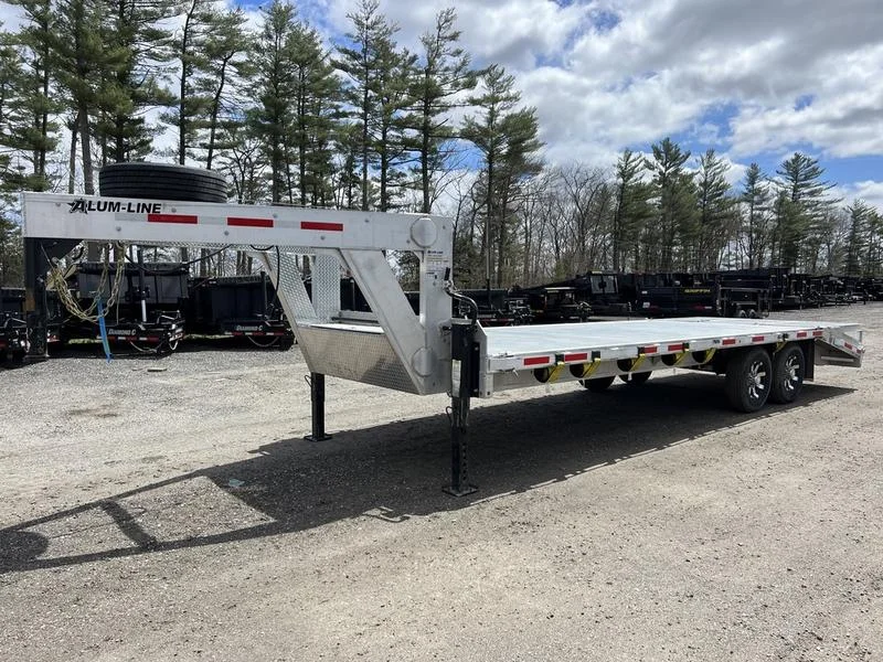 2024 Alum Line Trailers 8.5×24 13K Aluminum Gooseneck w/Flip-Over Ramps - Image 4