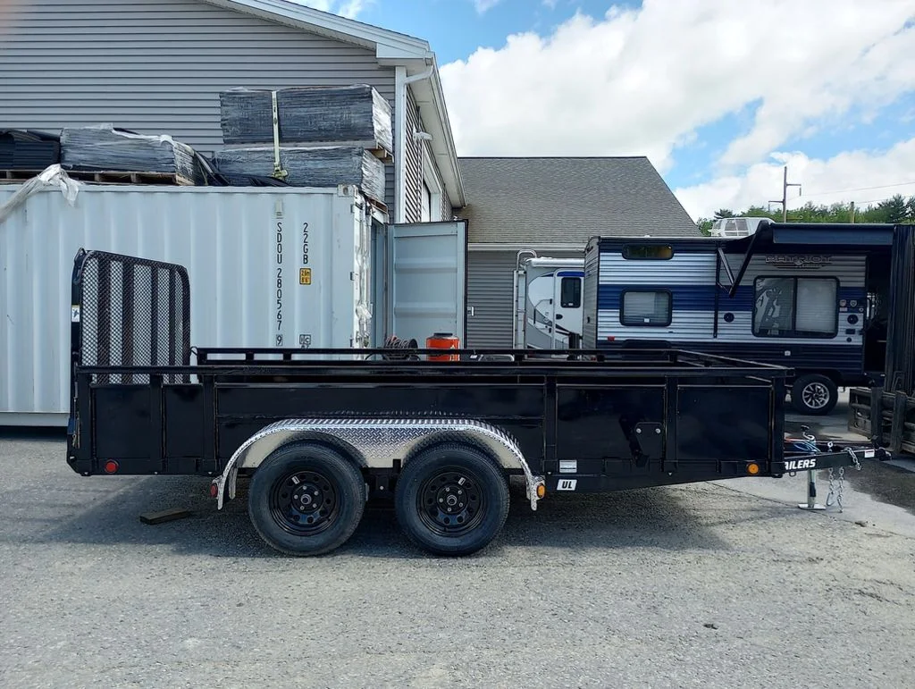2024 PJ Trailers 7×14 7K Powder Coated Open Utility w/Rear Ramp Gate, Solid Metal Side Walls - Image 10