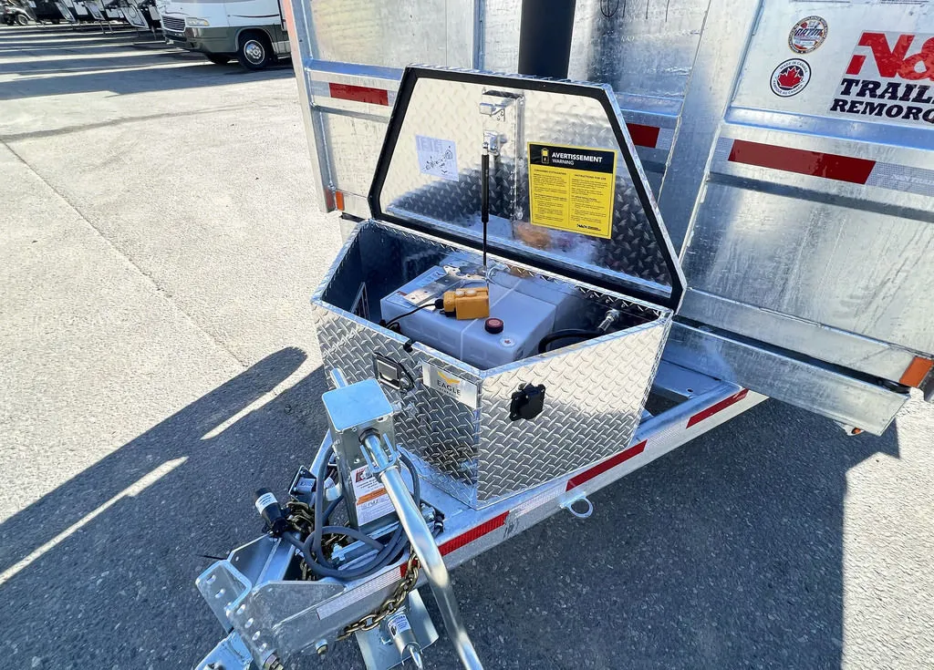 2024 N&N Trailers 7×14 14K Galvanized Hydraulic Dump w/Ramps, 2-Way Spreader Gate, Tarp Kit - Image 11
