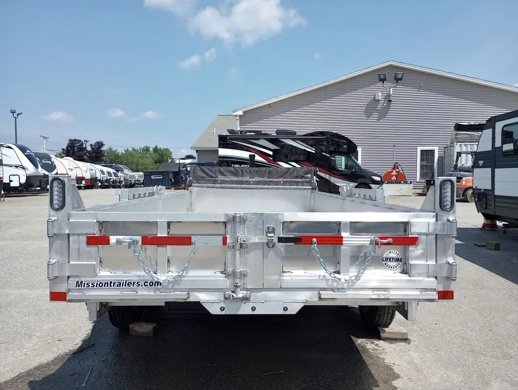 2025 Mission Trailers 7×16 14K Aluminum Hydraulic Dump w/Ramps, HD D-Rings, Barn Doors, Tarp Kit - Image 18