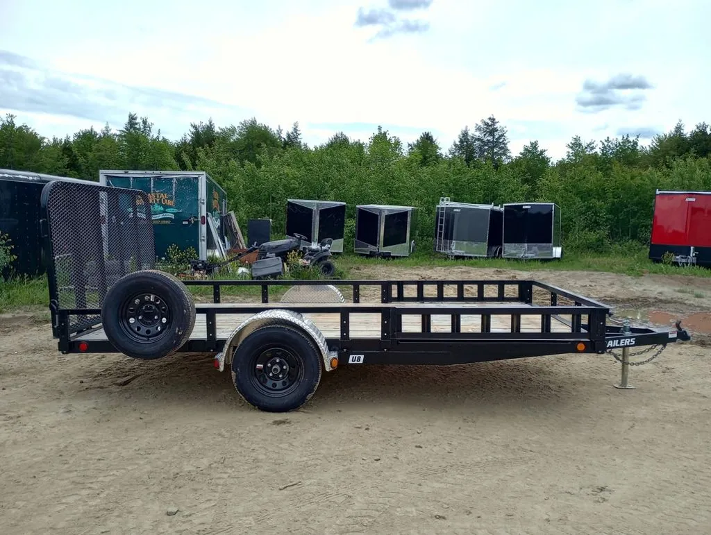 2024 PJ Trailers 7×14 Powder Coated Open Utility w/Rear Ramp Gate, ATV Side Loading Ramps - Image 9