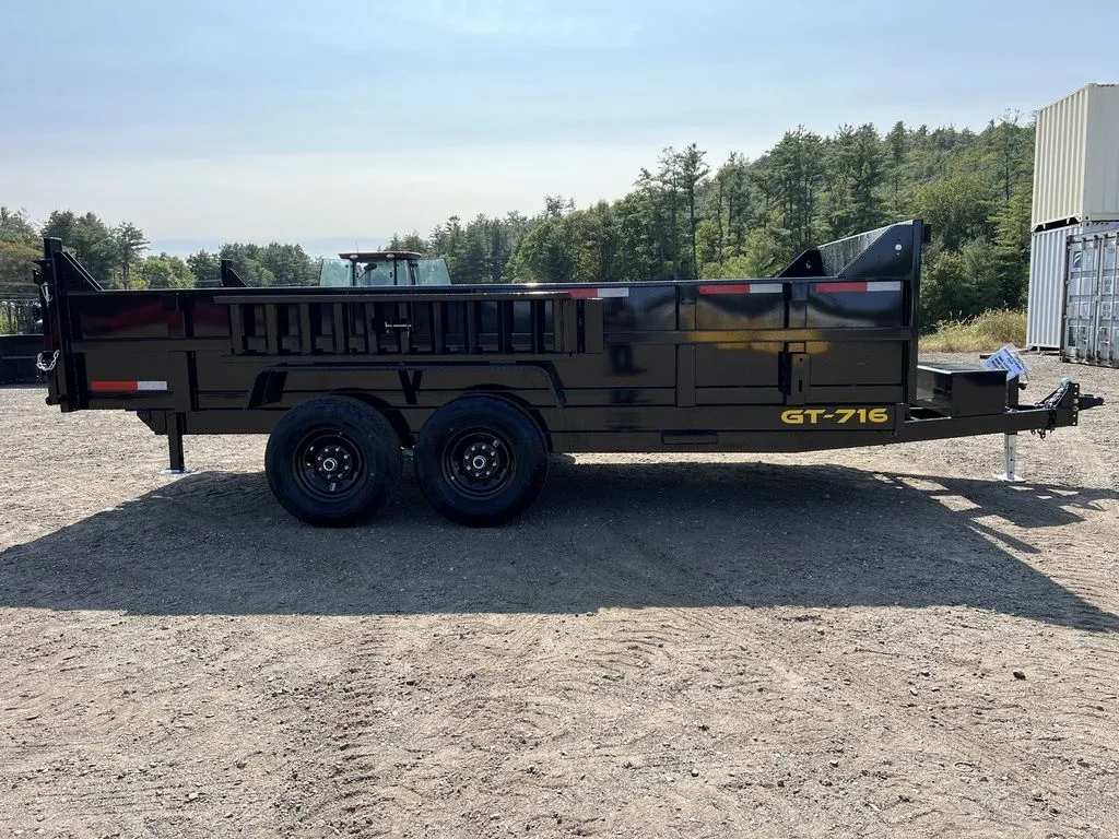 2024 Griffin Trailers 7×16 14K Telescopic Dump Trailer w/Ramps & Spare Tire Mount - Image 19