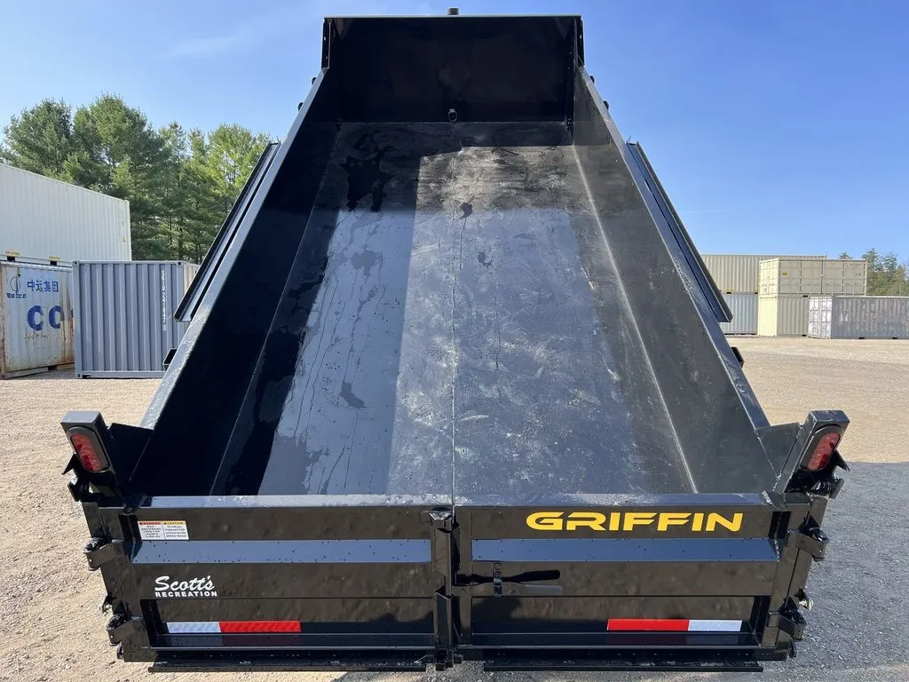 2024 Griffin Trailers 7×16 14K Telescopic Dump Trailer w/Ramps & Spare Tire Mount - Image 14