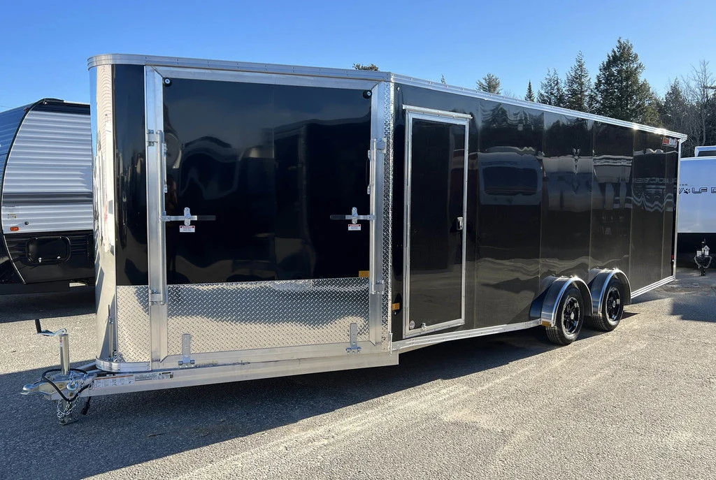 2024 Sno Pro 7.5×22 Aluminum 4-Place Drive In/Out w/Extra Height, Mats & Guides, Canopy - Image 5