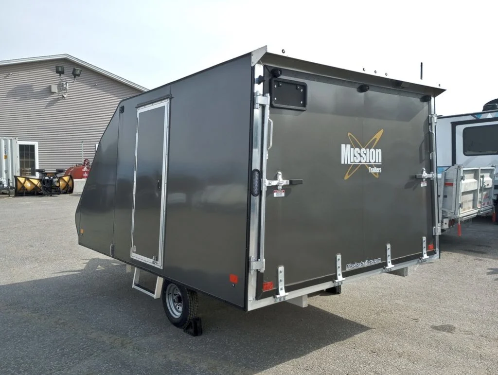 Mission Trailers 101×12 Aluminum 2-Place Crossover w/Mats & Guides, Rear Canopy - Image 3