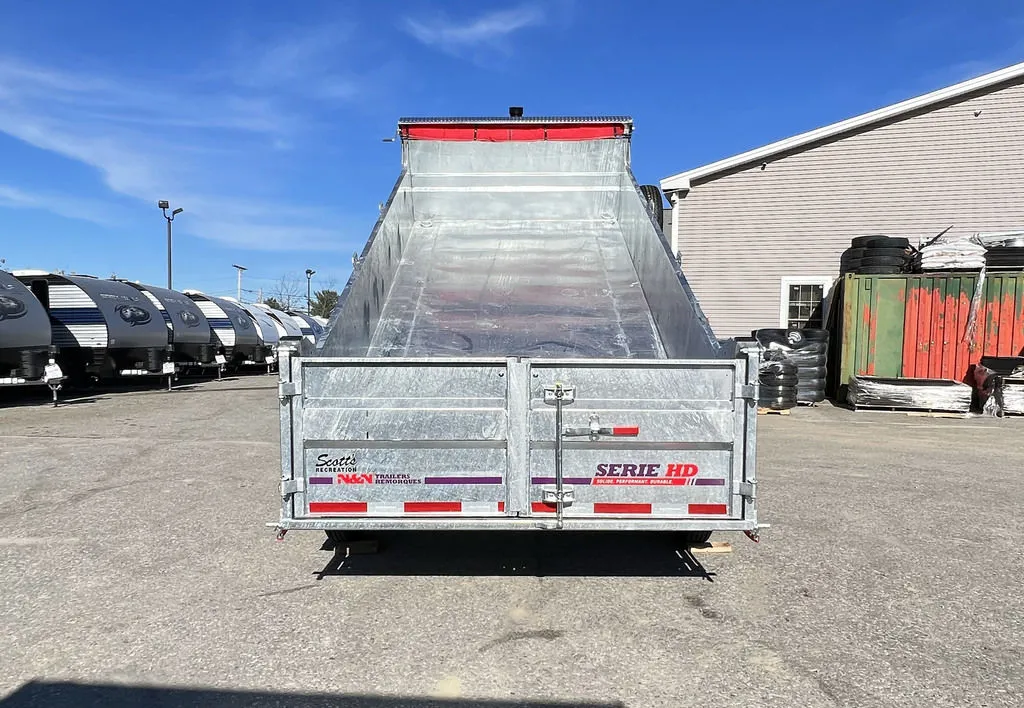 2024 N&N Trailers 7×14 14K Galvanized Hydraulic Dump w/Ramps, 2-Way Spreader Gate, Tarp Kit - Image 23
