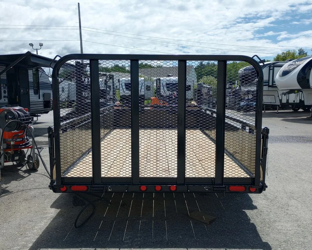 2024 PJ Trailers 7×14 7K Powder Coated Open Utility w/Rear Ramp Gate, Solid Metal Side Walls - Image 7