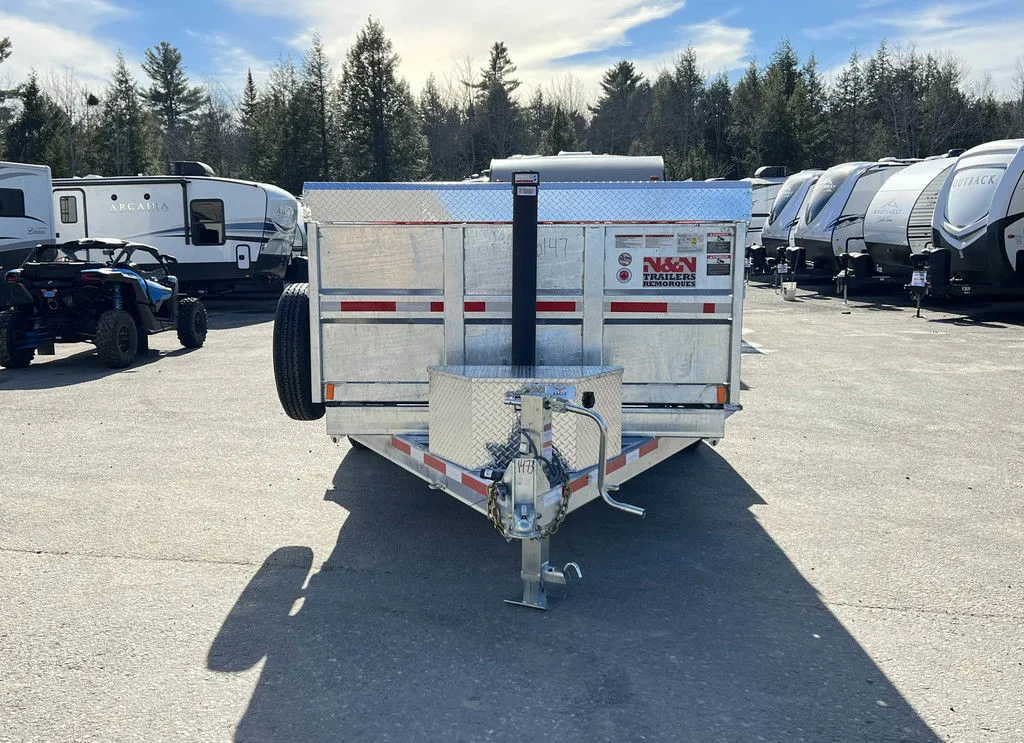 2024 N&N Trailers 7×14 14K Galvanized Hydraulic Dump w/Ramps, 2-Way Spreader Gate, Tarp Kit - Image 15
