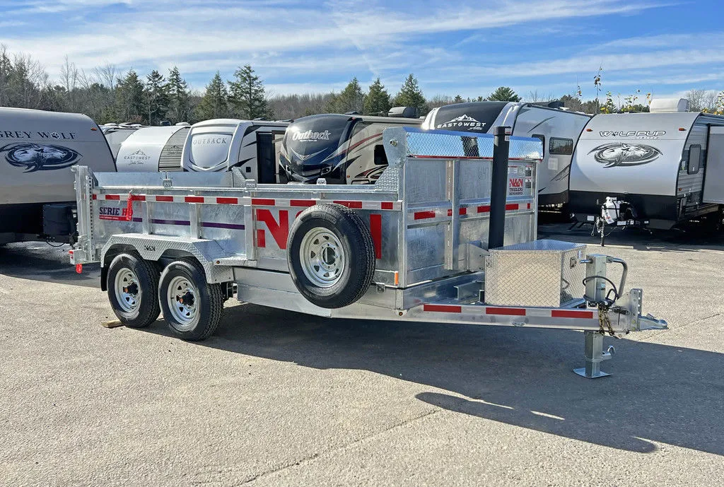 2024 N&N Trailers 7×14 14K Galvanized Hydraulic Dump w/Ramps, 2-Way Spreader Gate, Tarp Kit - Image 17