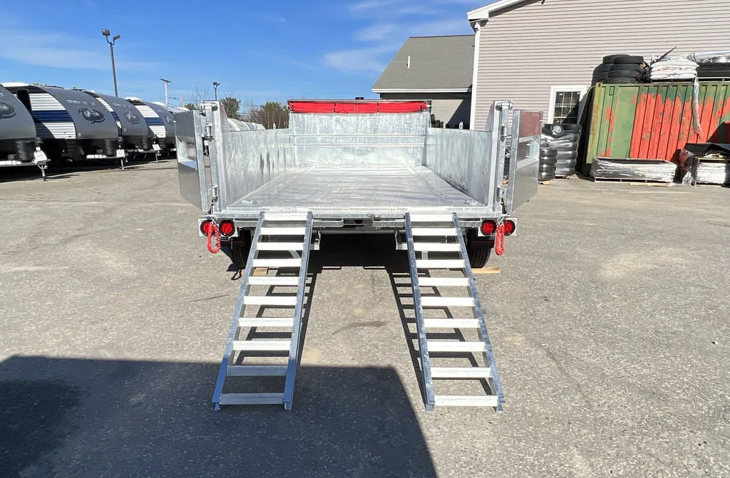 2024 N&N Trailers 7×14 14K Galvanized Hydraulic Dump w/Ramps, 2-Way Spreader Gate, Tarp Kit - Image 4