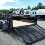 2024 PJ Trailers 7×14 7K Powder Coated Open Utility w/Rear Ramp Gate, Solid Metal Side Walls - Image 6
