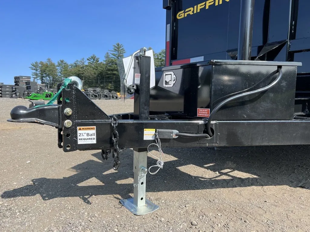 2024 Griffin Trailers 7×16 14K Telescopic Dump Trailer w/Ramps & Spare Tire Mount - Image 6