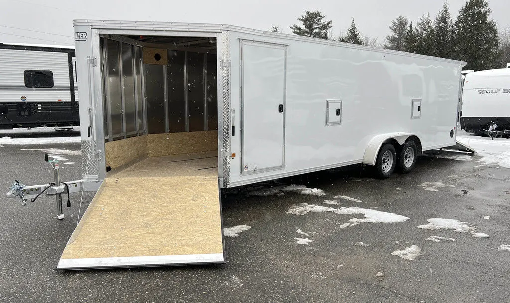 2024 E-Z Hauler 7×24 Aluminum 4-Place Drive In/Out w/Tapered Ramps, Rear Canopy - Image 26