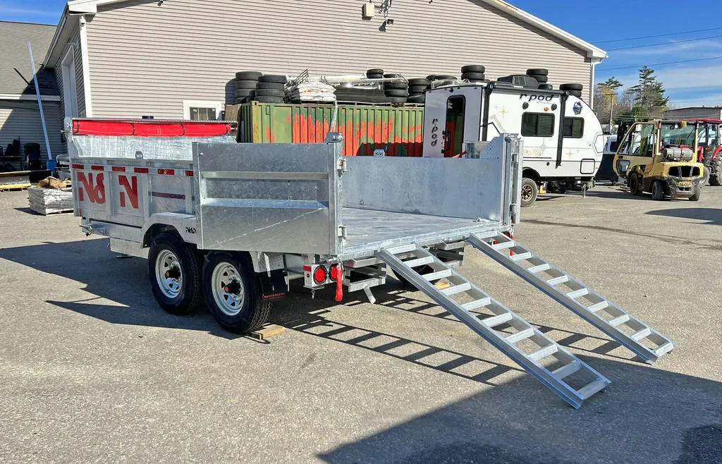 2024 N&N Trailers 7×14 14K Galvanized Hydraulic Dump w/Ramps, 2-Way Spreader Gate, Tarp Kit - Image 25