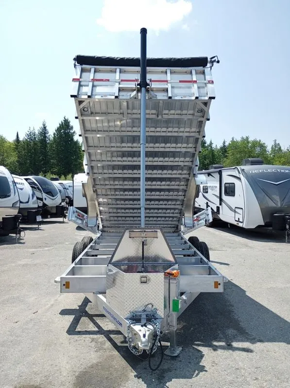 2025 Mission Trailers 7×16 14K Aluminum Hydraulic Dump w/Ramps, HD D-Rings, Barn Doors, Tarp Kit - Image 23