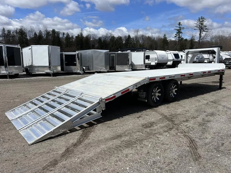 2024 Alum Line Trailers 8.5×24 13K Aluminum Gooseneck w/Flip-Over Ramps - Image 2