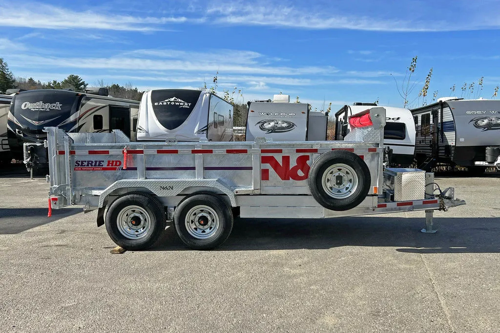 2024 N&N Trailers 7×14 14K Galvanized Hydraulic Dump w/Ramps, 2-Way Spreader Gate, Tarp Kit - Image 19