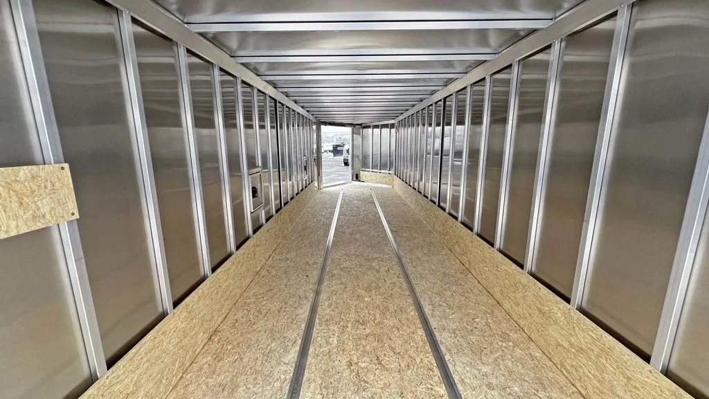 2024 E-Z Hauler 7×24 Aluminum 4-Place Drive In/Out w/Tapered Ramps, Rear Canopy - Image 17