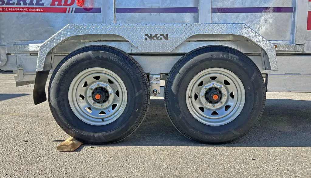 2024 N&N Trailers 7×14 14K Galvanized Hydraulic Dump w/Ramps, 2-Way Spreader Gate, Tarp Kit - Image 5