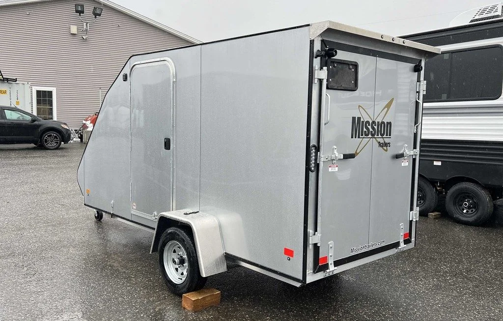 2024 Mission Trailers 60×12 Aluminum Single Place Crossover w/Galvanized Package, Rear Canopy - Image 3