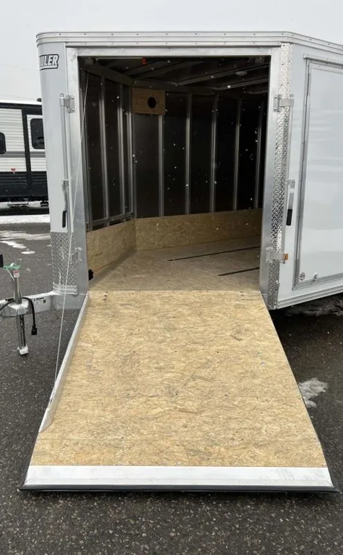 2024 E-Z Hauler 7×24 Aluminum 4-Place Drive In/Out w/Tapered Ramps, Rear Canopy - Image 16