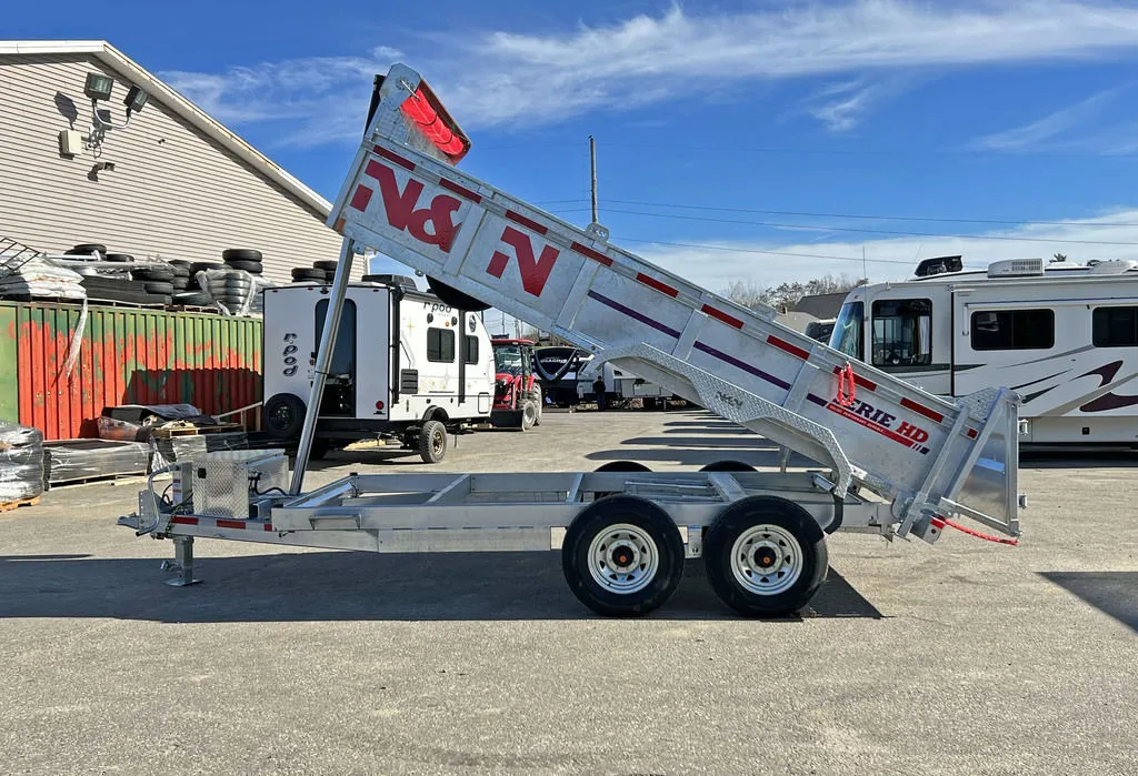 2024 N&N Trailers 7×14 14K Galvanized Hydraulic Dump w/Ramps, 2-Way Spreader Gate, Tarp Kit - Image 26