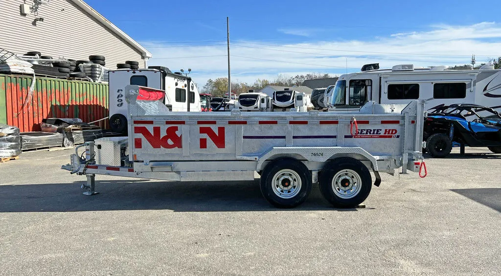 2024 N&N Trailers 7×14 14K Galvanized Hydraulic Dump w/Ramps, 2-Way Spreader Gate, Tarp Kit - Image 27