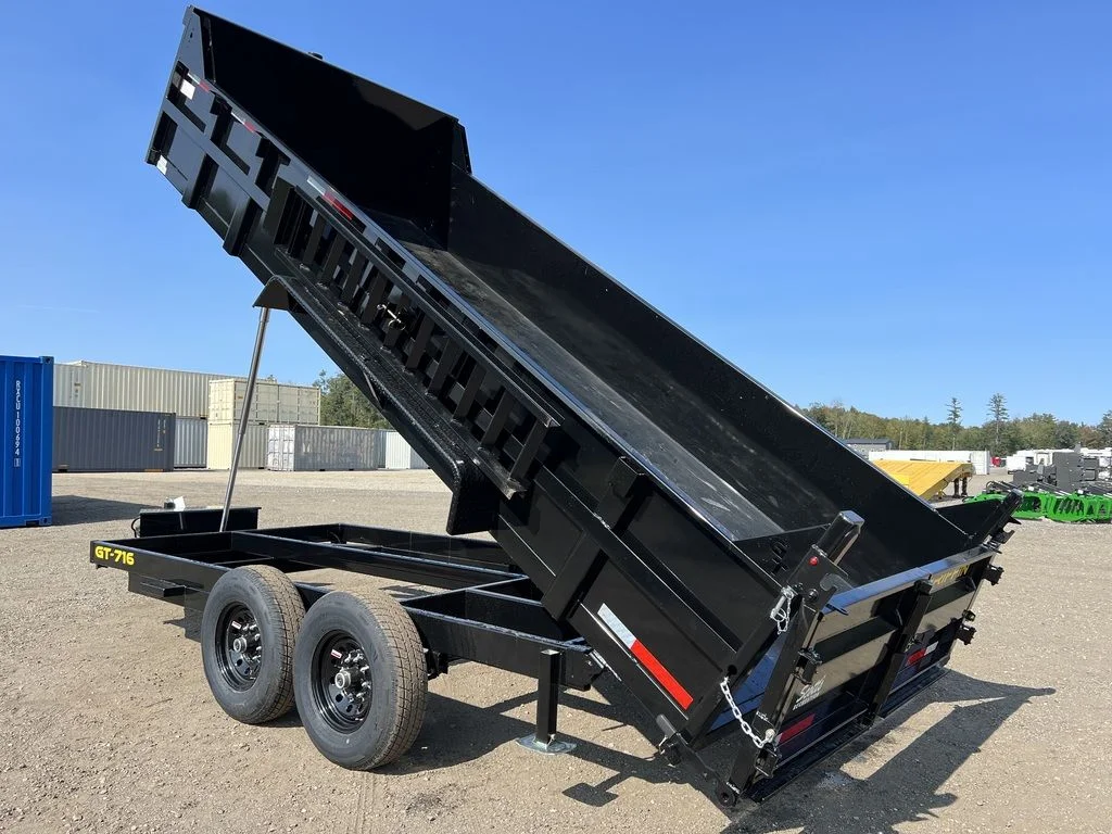 2024 Griffin Trailers 7×16 14K Telescopic Dump Trailer w/Ramps & Spare Tire Mount - Image 2