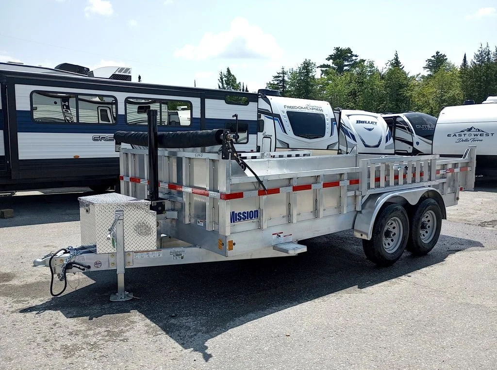 2025 Mission Trailers 7×16 14K Aluminum Hydraulic Dump w/Ramps, HD D-Rings, Barn Doors, Tarp Kit - Image 2
