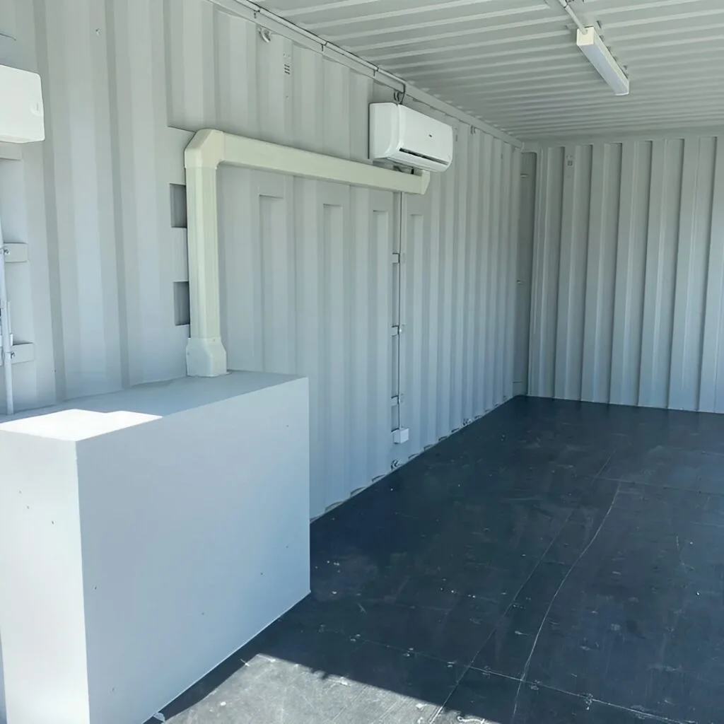 Modified 20FT container office with Glass door & AC - Image 4