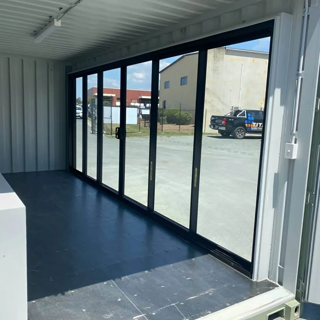 Modified 20FT container office with Glass door & AC - Image 2
