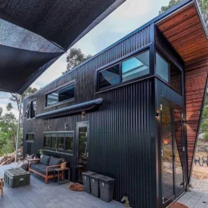 Luxury 1BHK Duplex Container Home with Spacious Outdoor Deck, Fully Furnished Modern Tiny House, Prefab Steel Family Home